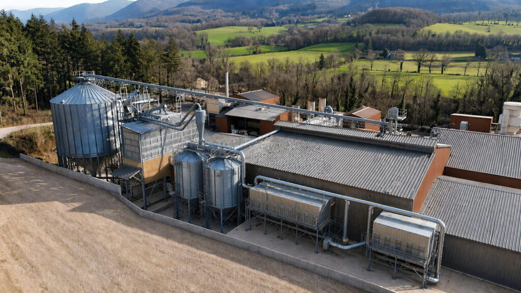 Usine à granulés Hekotek, vue aérienne du chantier