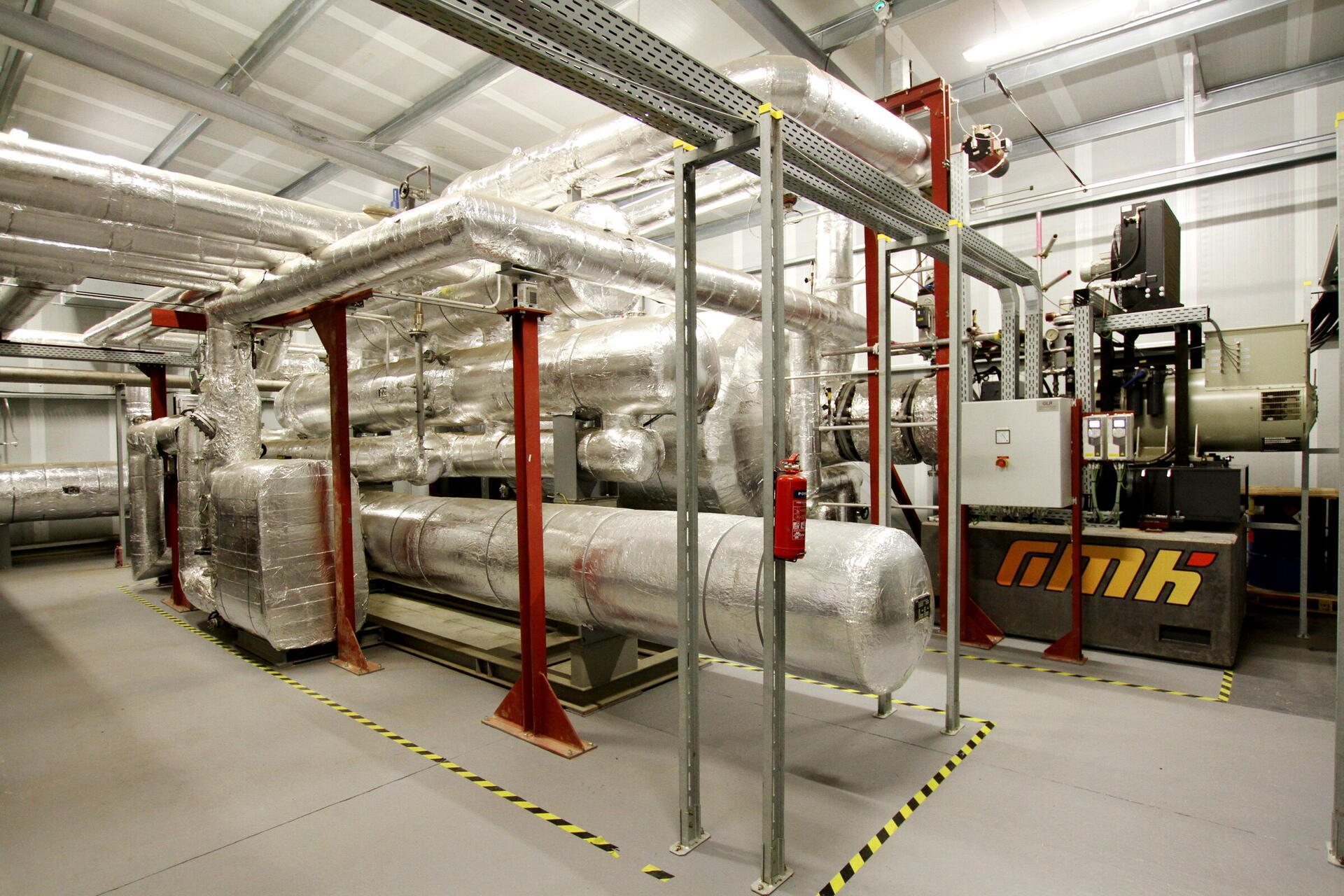 Installation ORC haute température GMK&nbsp;: échangeurs calorifugés et groupe turbine
